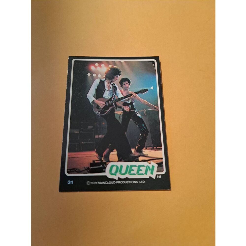 Vintage 1979 Raincloud Productions Queen Trading Card #31 Rock Band Memorabilia